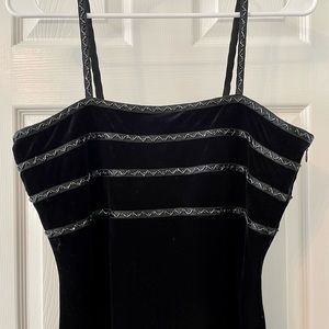 Black Velvet Beaded Dress